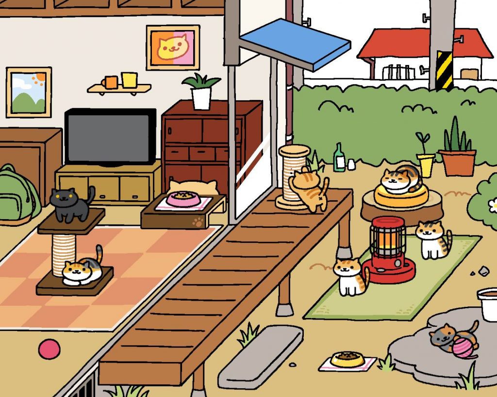My original garden, look at all those happy cats!